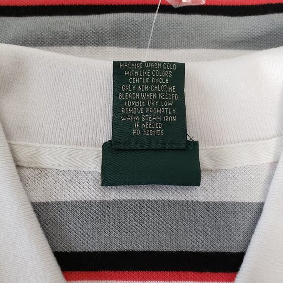 Scandia Woods Stripe Button Spread Collar Golf Polo 2XL - Picture 5 of 7